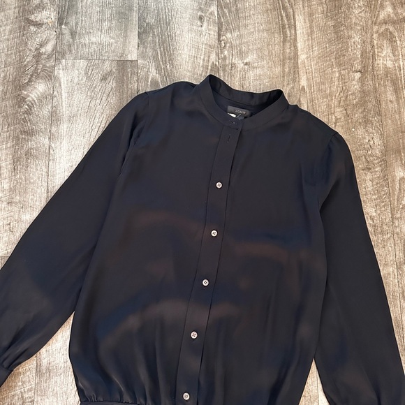J Crew Ashton 100% Silk Button Down Blouse Shirt Bodysuit Size 0 - Picture 13 of 16